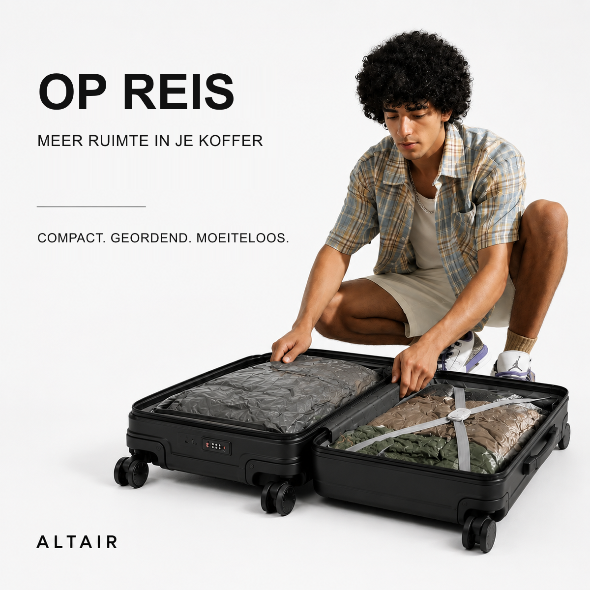 ALTAIR X3-vacuümzakken met handpomp in gebruik