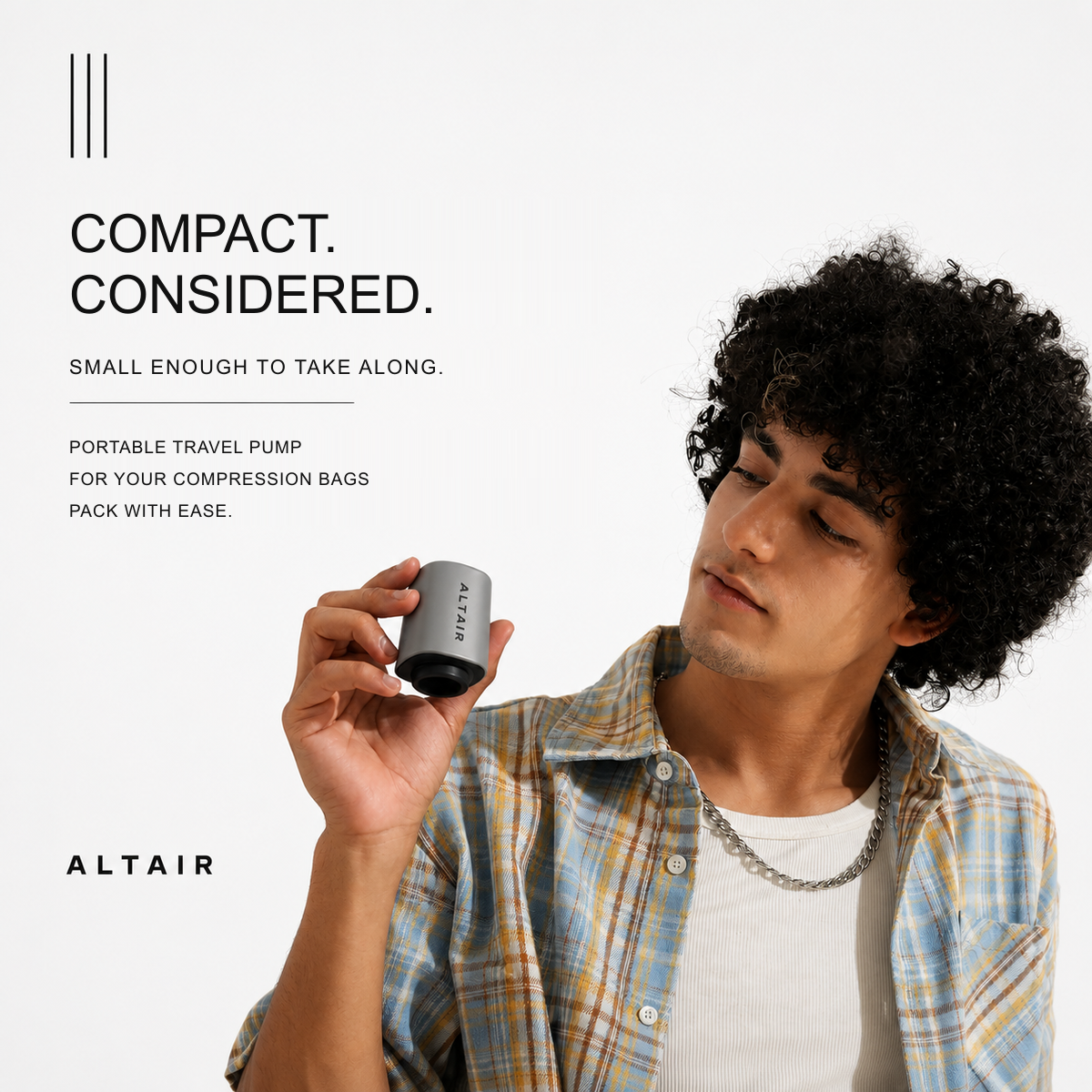ALTAIR X3 vacuum bags with compressed clothes